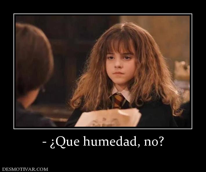 - ¿Que humedad, no?