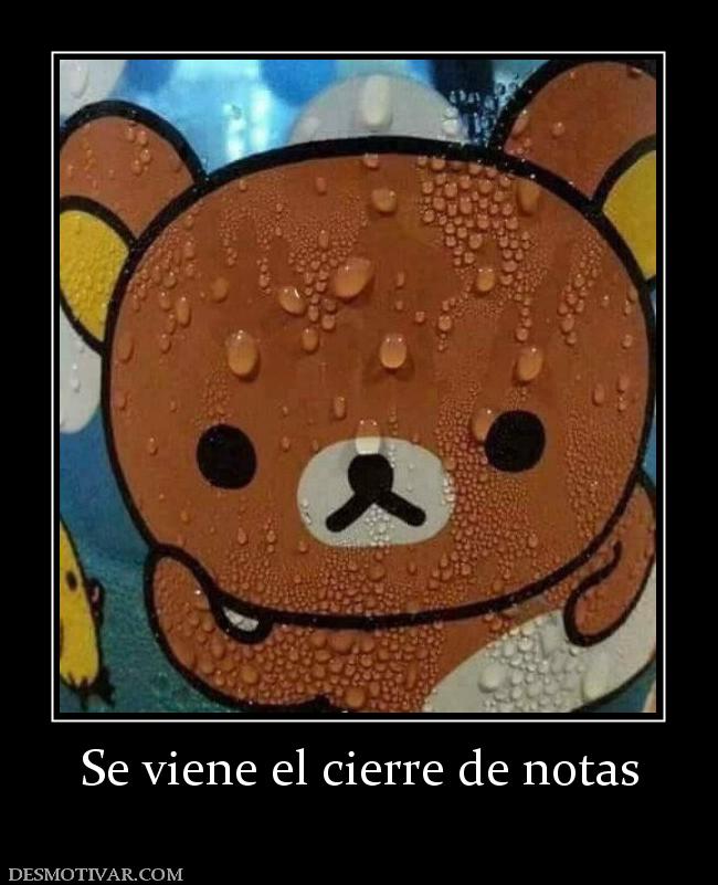 Se viene el cierre de notas