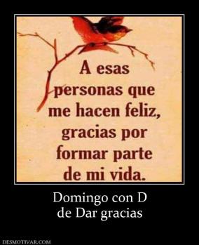 Domingo con D de Dar gracias