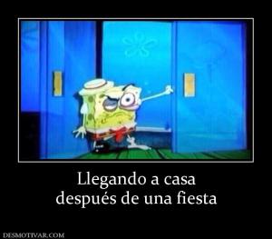 Llegando a casa después de una fiesta