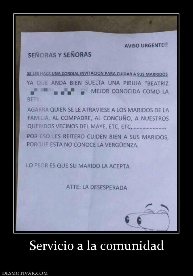 Servicio a la comunidad