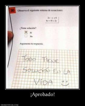 ¡Aprobado!