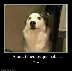 - Amor, tenemos que hablar. - ...