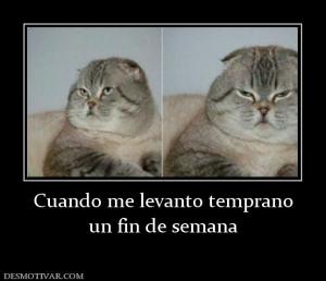 Cuando me levanto temprano un fin de semana