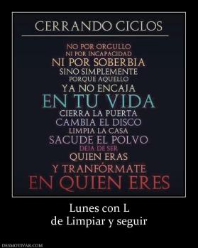 Lunes con L de Limpiar y seguir