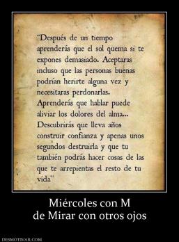 Miércoles con M de Mirar con otros ojos