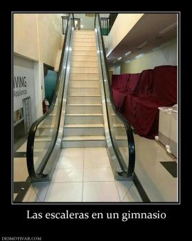 Las escaleras en un gimnasio