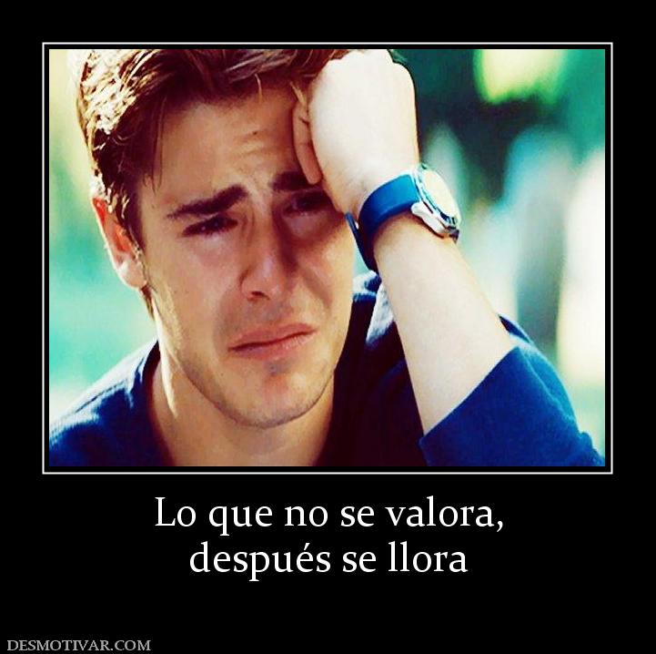 Lo que no se valora, después se llora