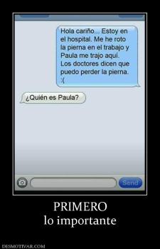 PRIMERO lo importante