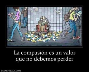 La compasión es un valor que no debemos perder