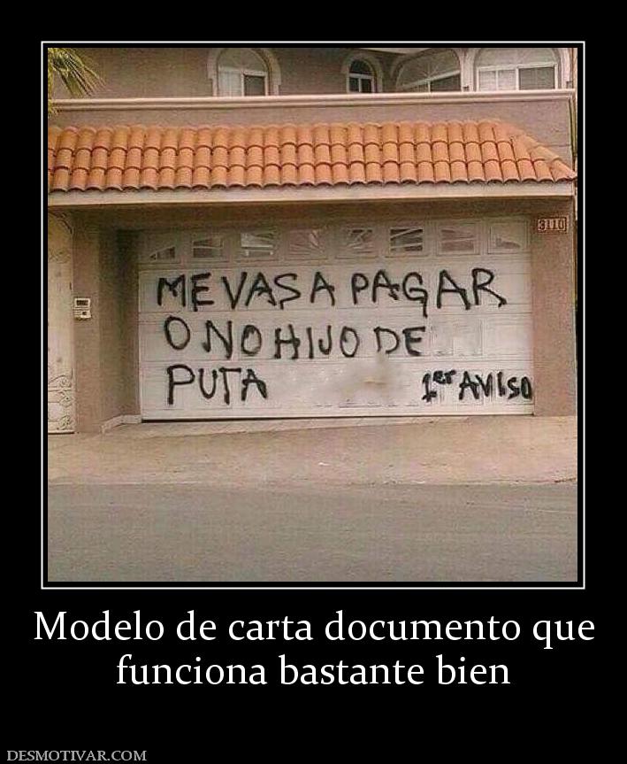 Modelo de carta documento que funciona bastante bien