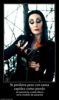 Si perdiera peso con tanta rapidez como pierdo mi paciencia, a está altura sería modelo de pasarela