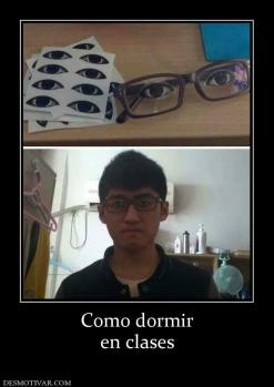Como dormir en clases