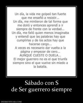 Sábado con S de Ser guerrero siempre