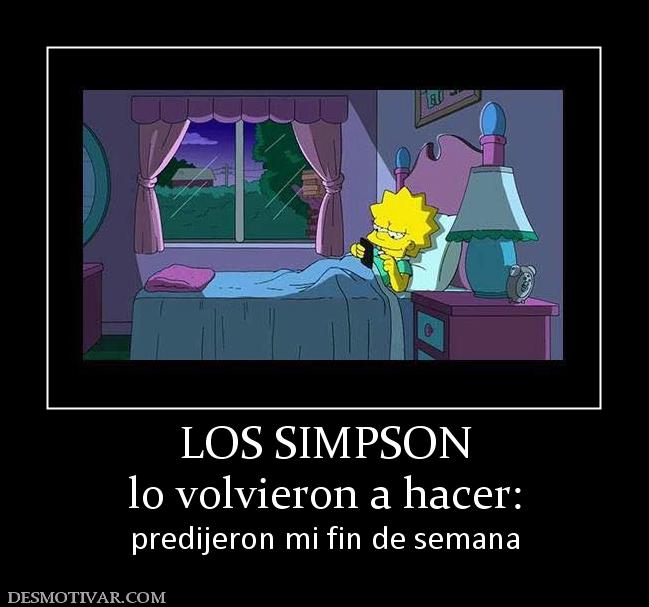 LOS SIMPSON lo volvieron a hacer: predijeron mi fin de semana