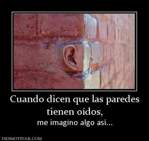 Cuando dicen que las paredes tienen oídos, me imagino algo así...