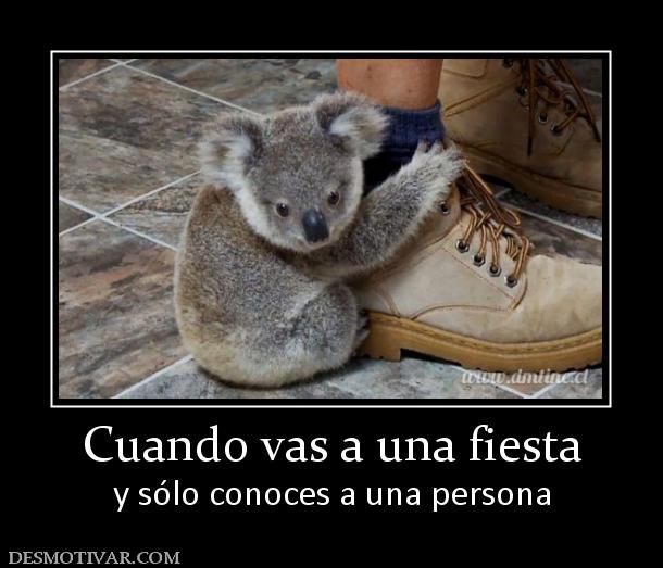Cuando vas a una fiesta y sólo conoces a una persona