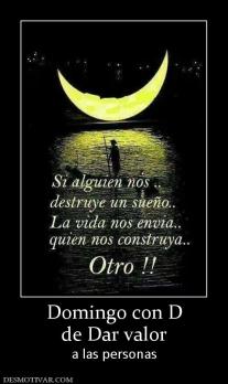 Domingo con D de Dar valor  a las personas