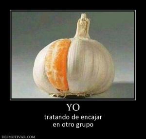YO tratando de encajar en otro grupo