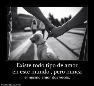 Existe todo tipo de amor en este mundo , pero nunca el mismo amor dos veces.