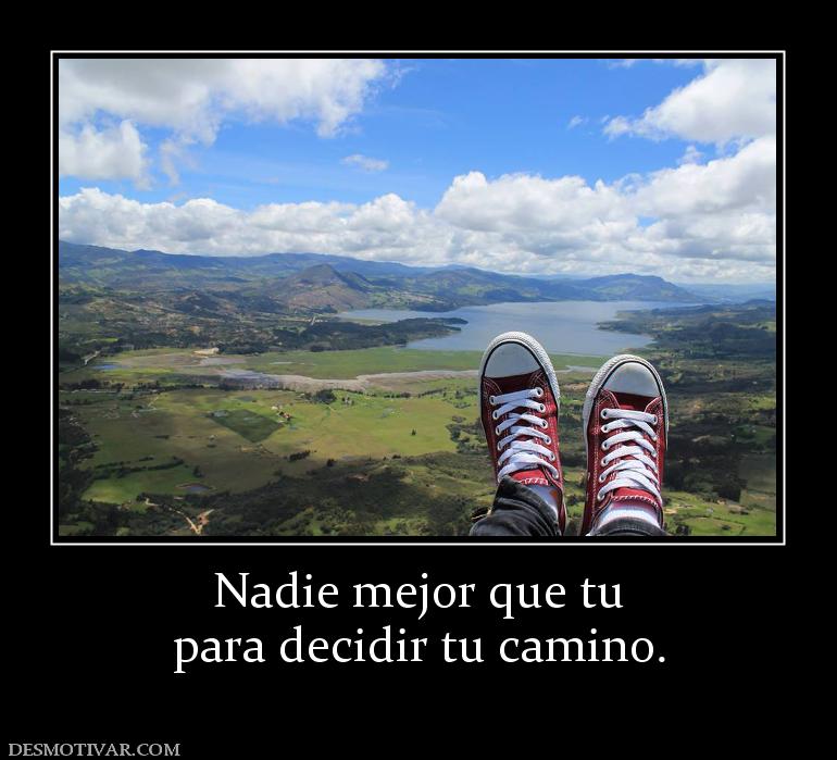 Nadie mejor que tu para decidir tu camino.