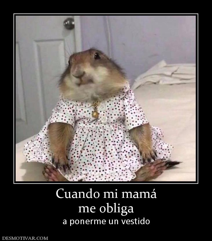 Cuando mi mamá me obliga a ponerme un vestido