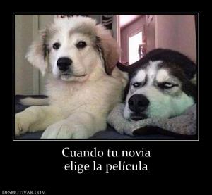 Cuando tu novia elige la película