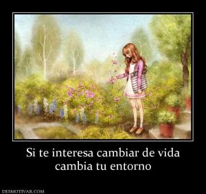 Si te interesa cambiar de vida cambia tu entorno