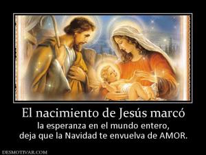 El nacimiento de Jesús marcó la esperanza en el mundo entero, deja que la Navidad te envuelva de AMOR.