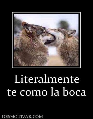 Literalmente te como la boca