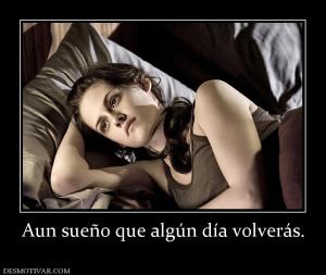Aun sueño que algún día volverás.