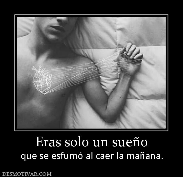 Eras solo un sueño que se esfumó al caer la mañana.