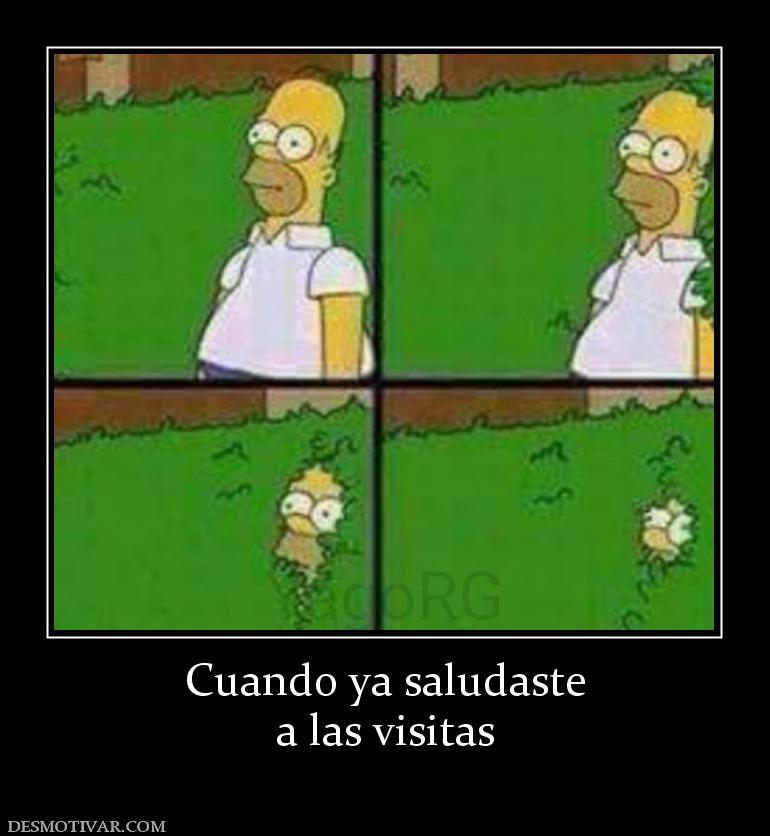 Cuando ya saludaste a las visitas