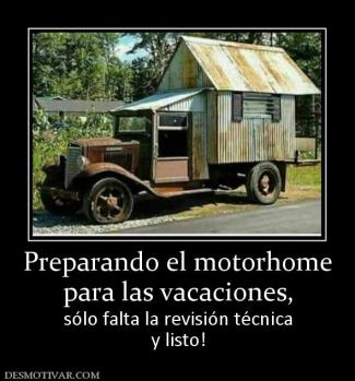 Preparando el motorhome para las vacaciones,  sólo falta la revisión técnica y listo!