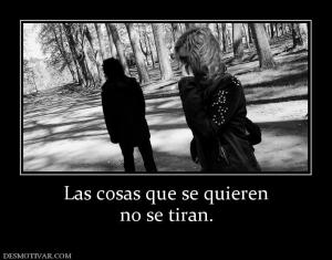 Las cosas que se quieren no se tiran.