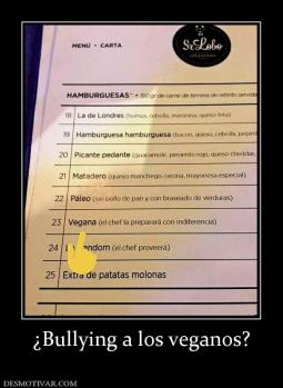 ¿Bullying a los veganos?