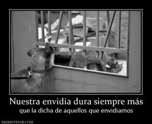 Nuestra envidia dura siempre más que la dicha de aquellos que envidiamos