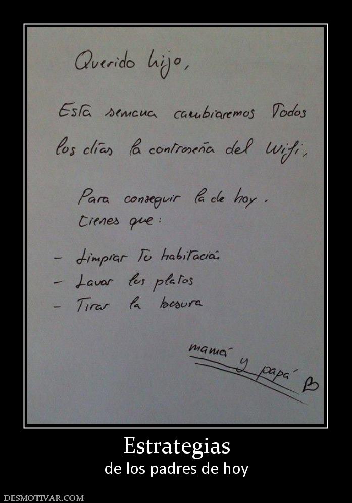 Estrategias de los padres de hoy