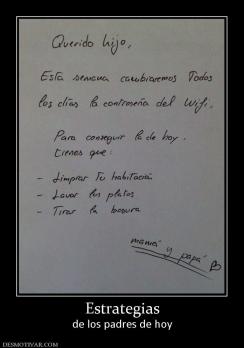 Estrategias de los padres de hoy