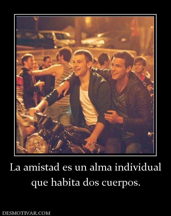 La amistad es un alma individual que habita dos cuerpos.