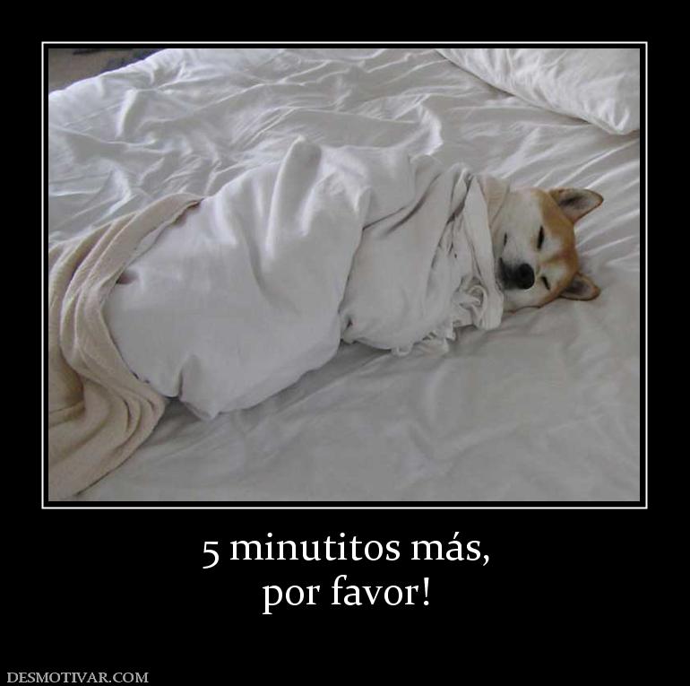 5 minutitos más, por favor!