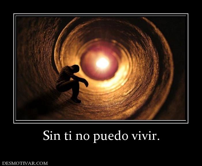 Sin ti no puedo vivir.