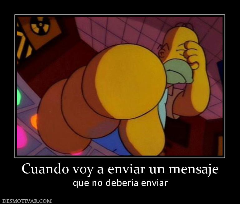 Cuando voy a enviar un mensaje que no debería enviar