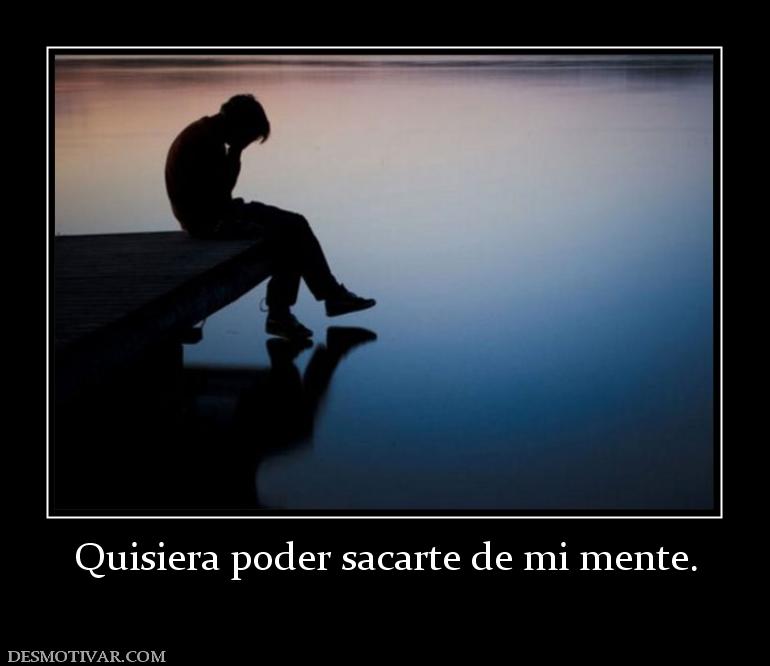 Quisiera poder sacarte de mi mente.