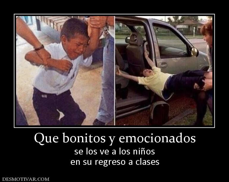 Que bonitos y emocionados se los ve a los niños en su regreso a clases