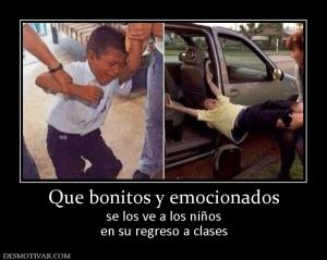 Que bonitos y emocionados se los ve a los niños en su regreso a clases