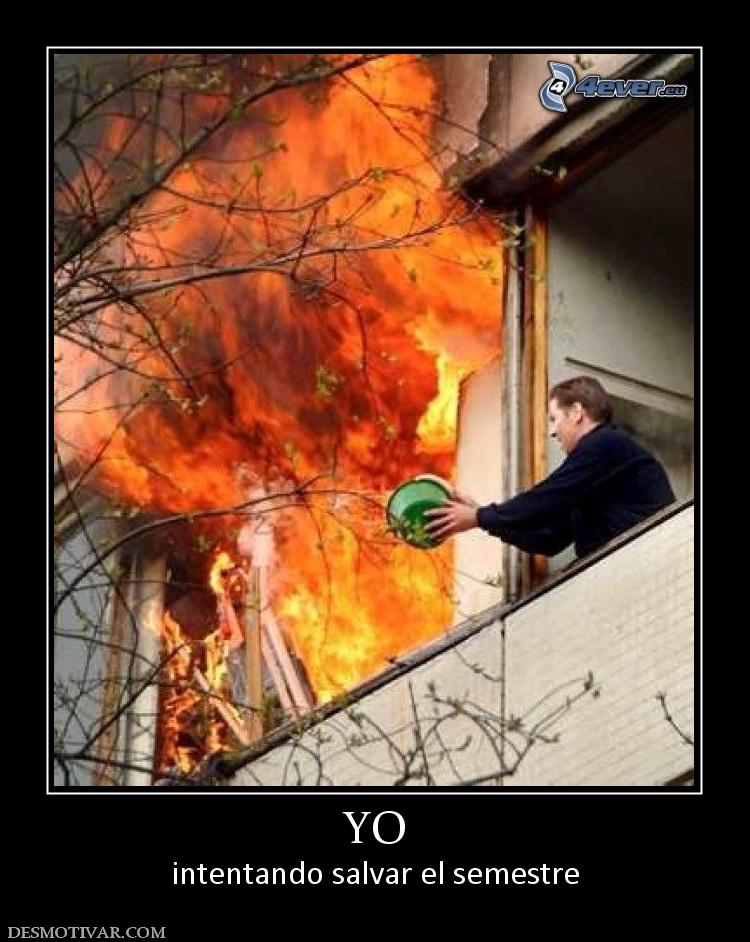 YO intentando salvar el semestre