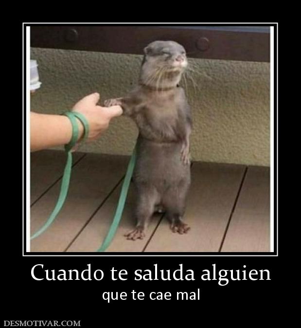 Cuando te saluda alguien que te cae mal