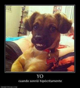 YO cuando sonrió hipócritamente