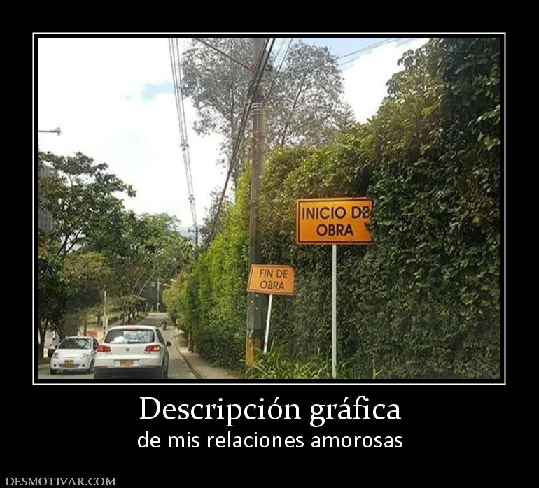 Descripción gráfica de mis relaciones amorosas